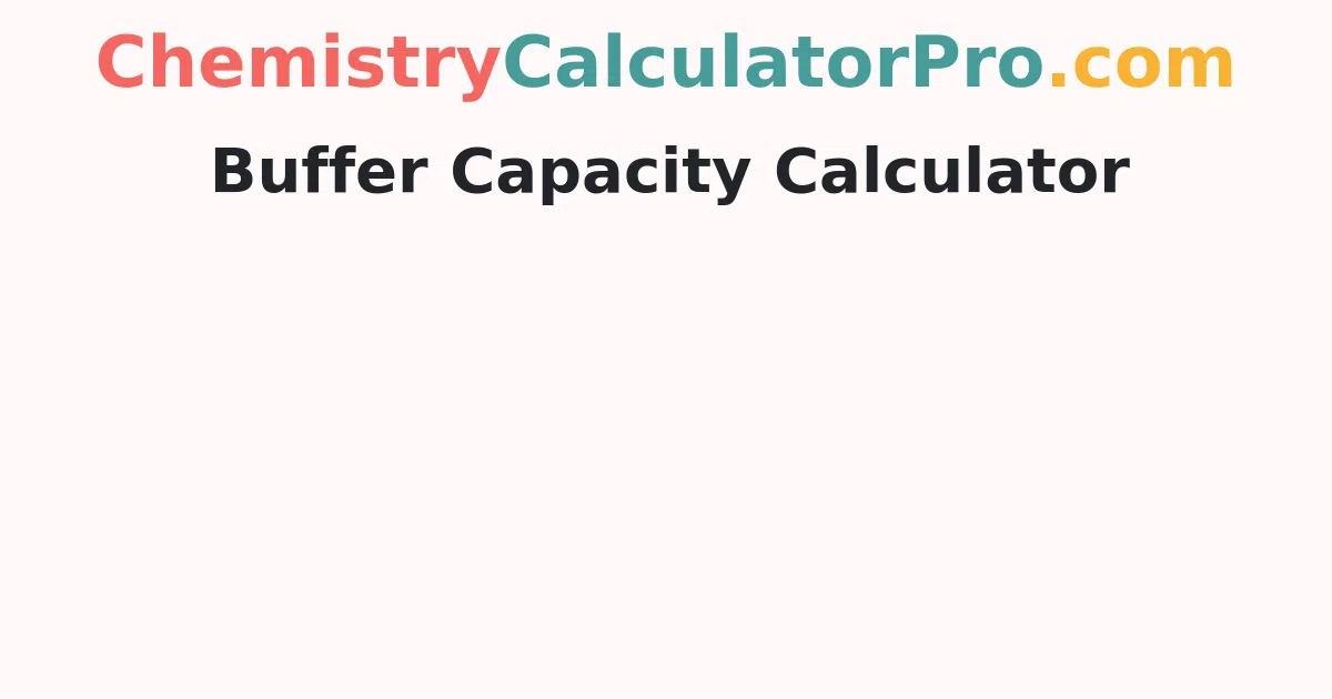 Buffer Capacity Calculator