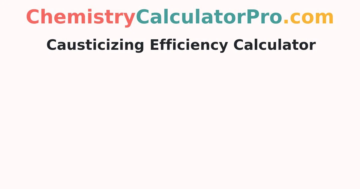 Causticizing Efficiency Calculator
