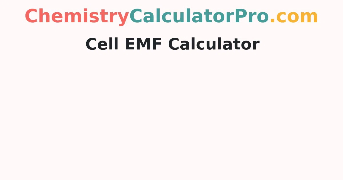 Cell EMF Calculator