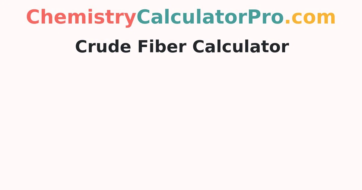 Crude Fiber Calculator