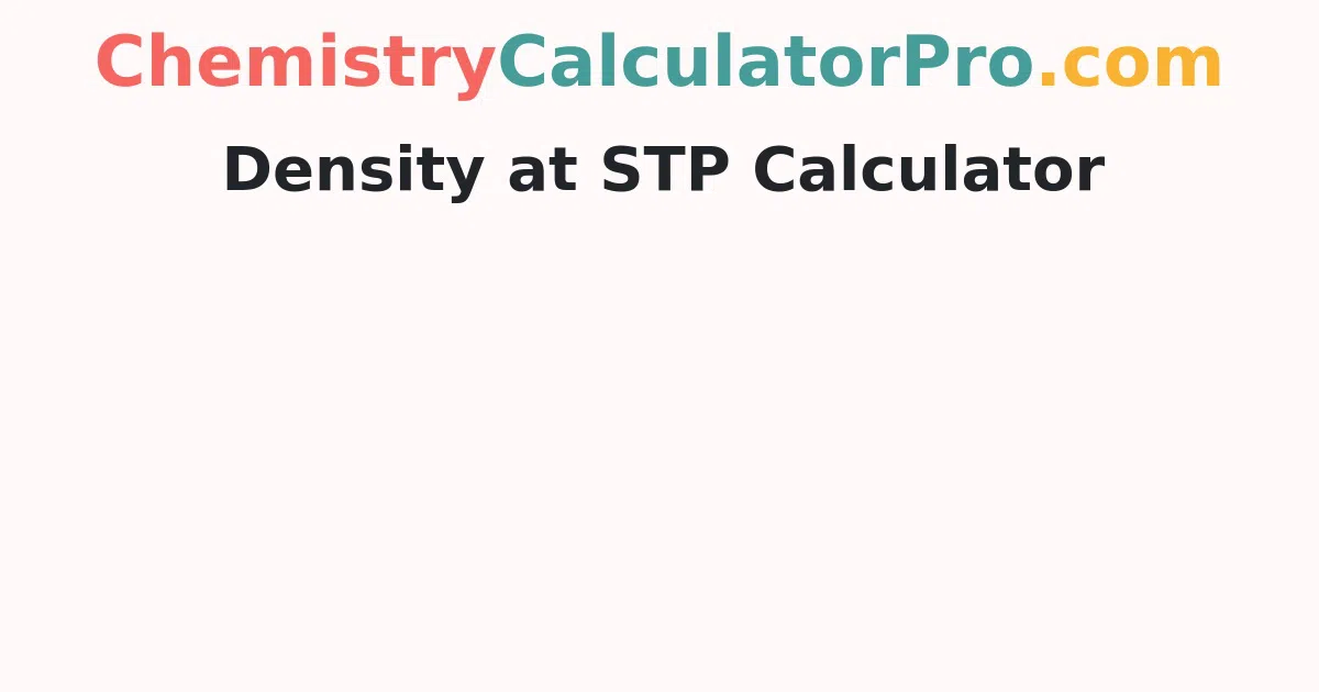 Density at STP Calculator