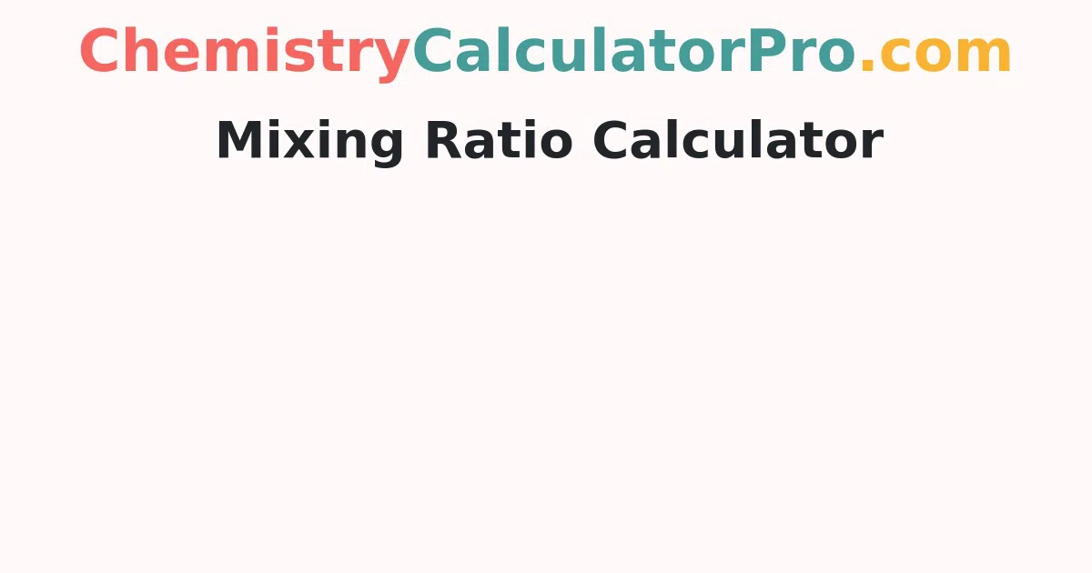 Mixing Ratio Calculator