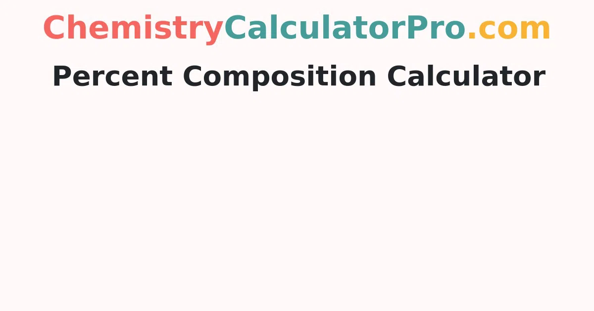 Percent Composition Calculator